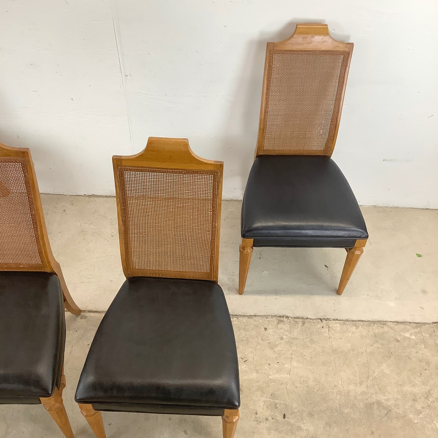 Vintage Cane Back Dining Chairs- 4