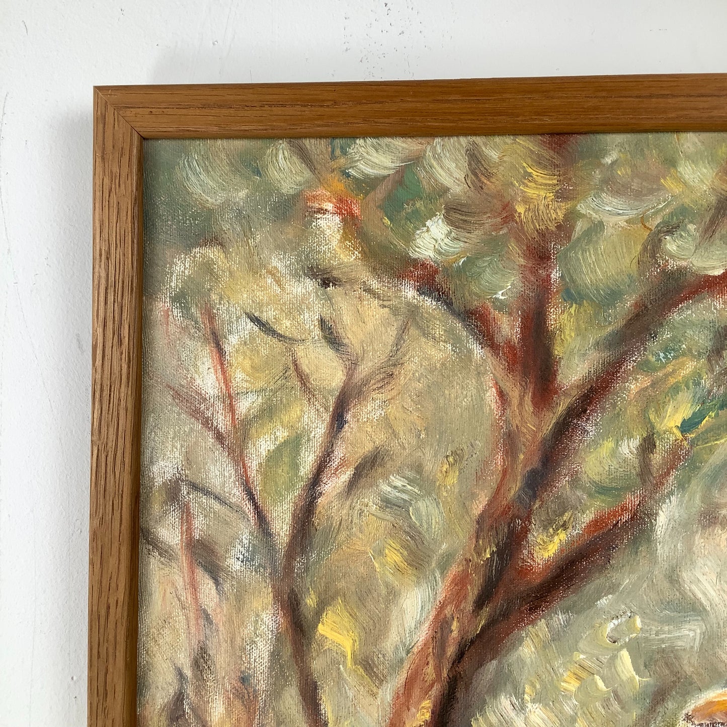 Mid-Century Figurative Oil Painting of Seated Woodsman — Jules Wisneski