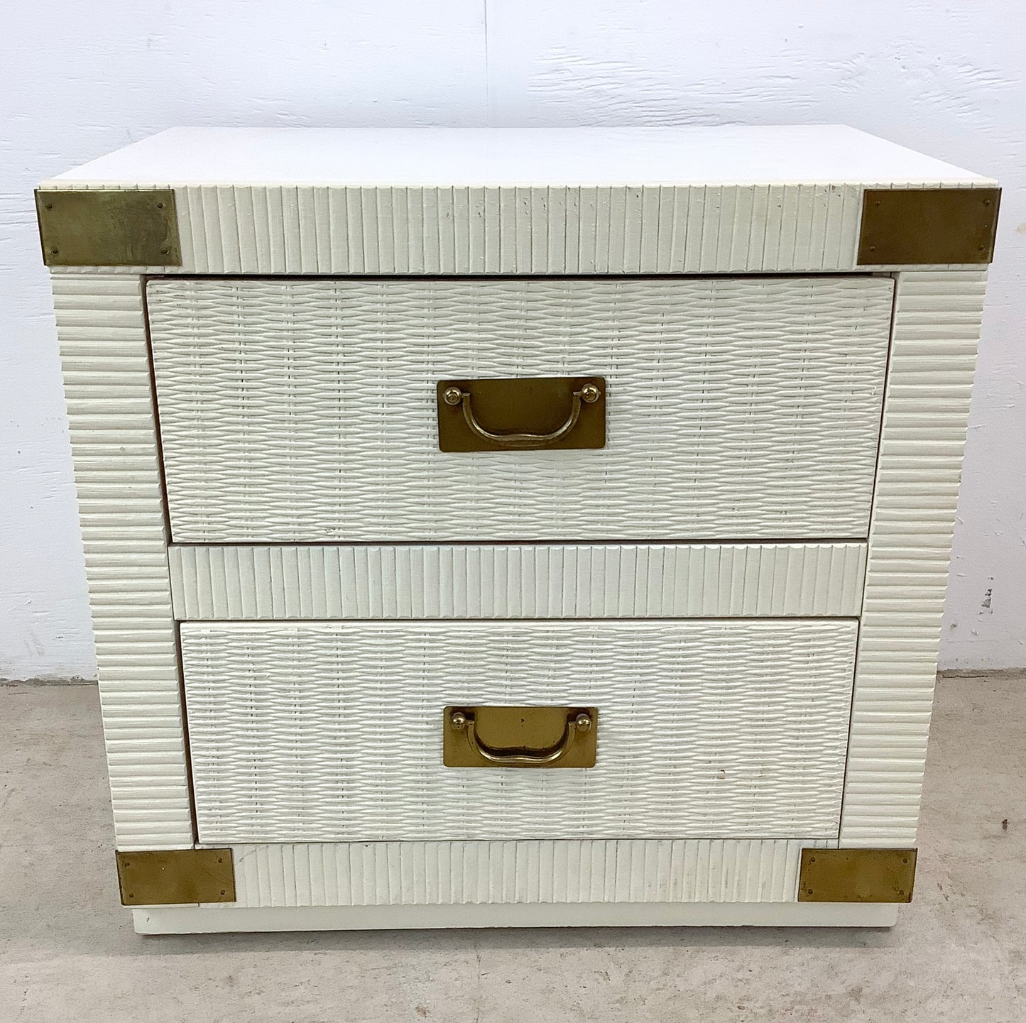 Hollywood Regency Campaign Style Nightstand