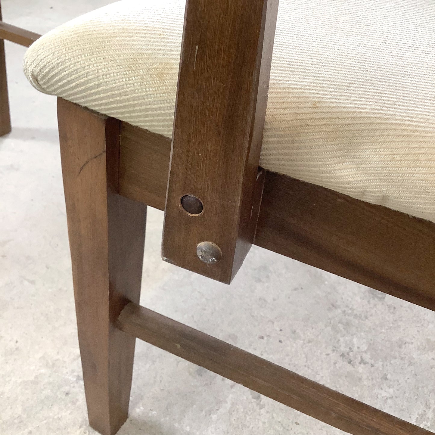 Set of Six Mid-Century Walnut Dining Chairs