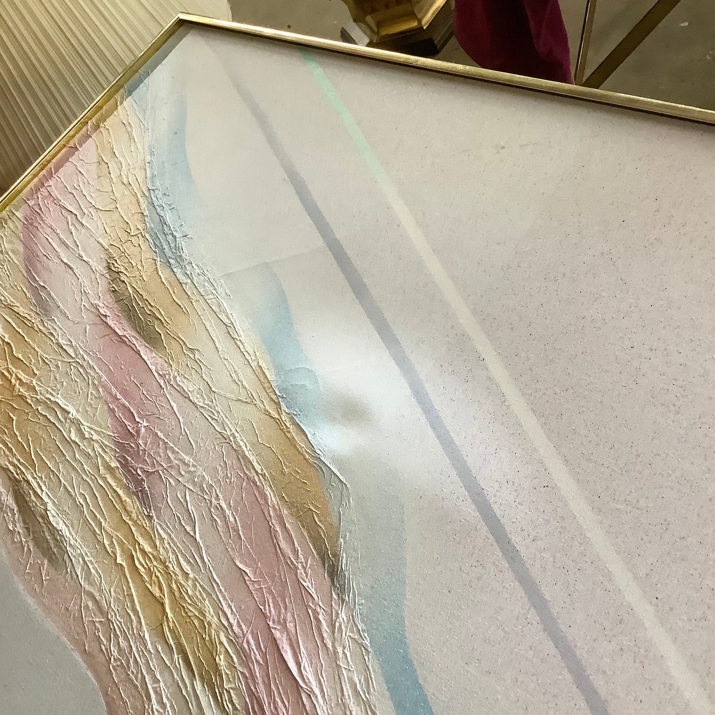 Large Vintage Abstract Wall Art- s. harrington