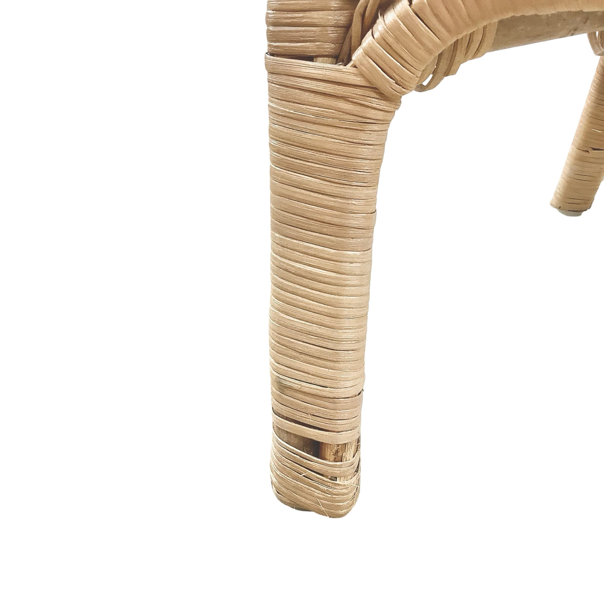 Vintage High-Back Woven Wicker Armchair