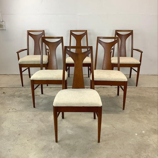 Mid-Century Walnut Dining Chairs- Six