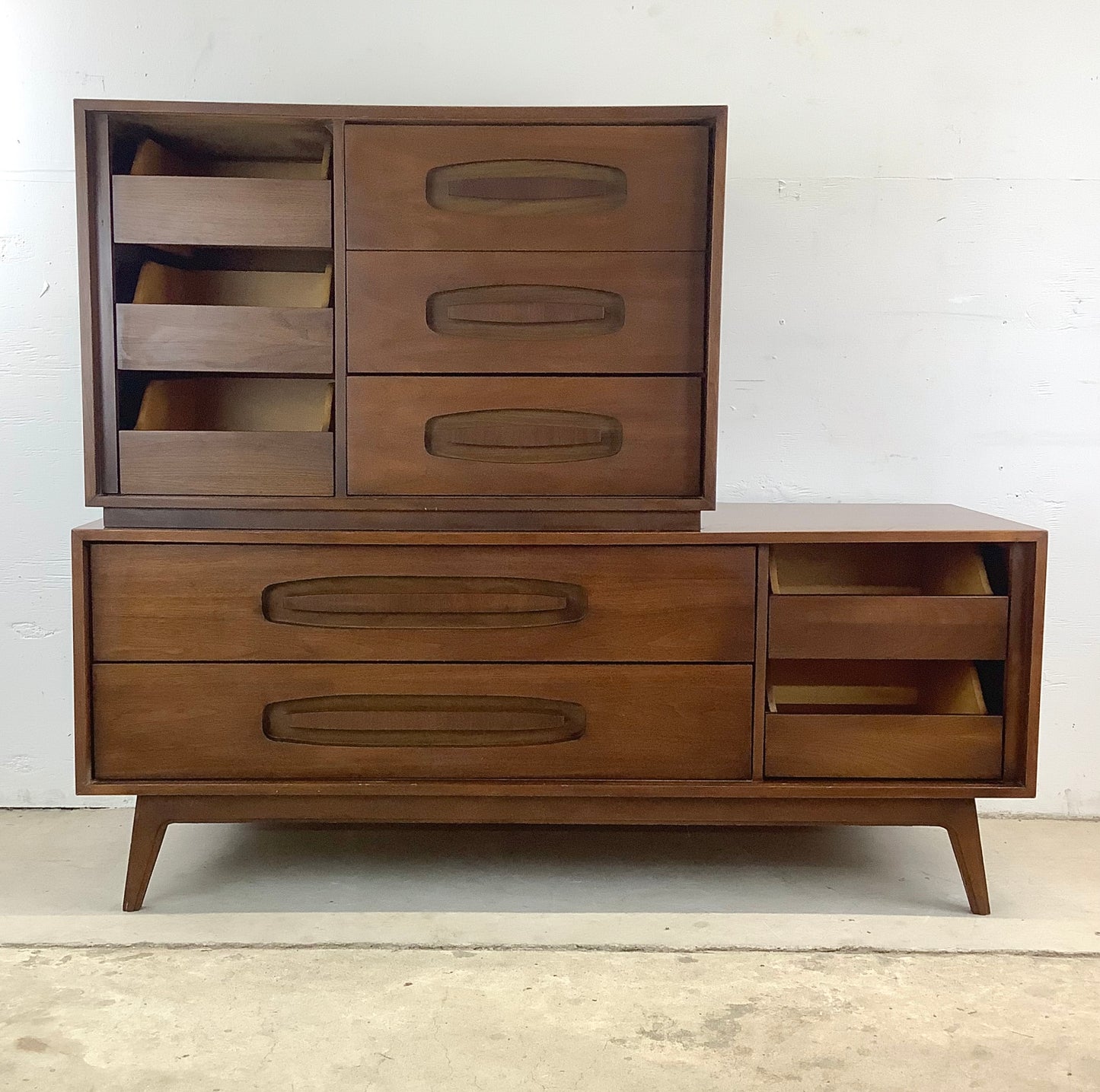 Mid-Century Two Piece Chest of Drawers