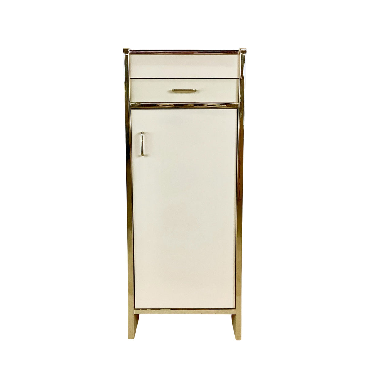Vintage 1980s Postmodern Jewelry Armoire with Gold-Tone Trim