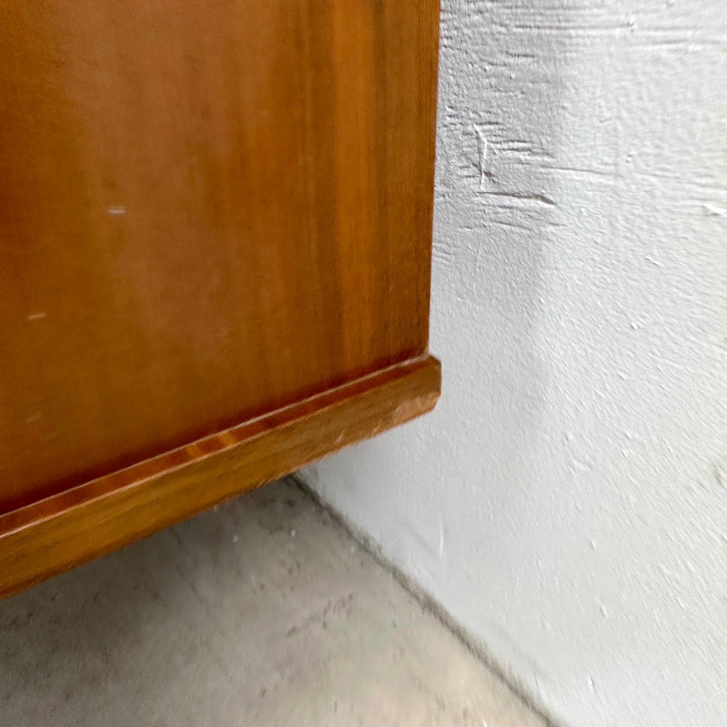 Mid-Century Lowboy Walnut Dresser With Drumstick Legs