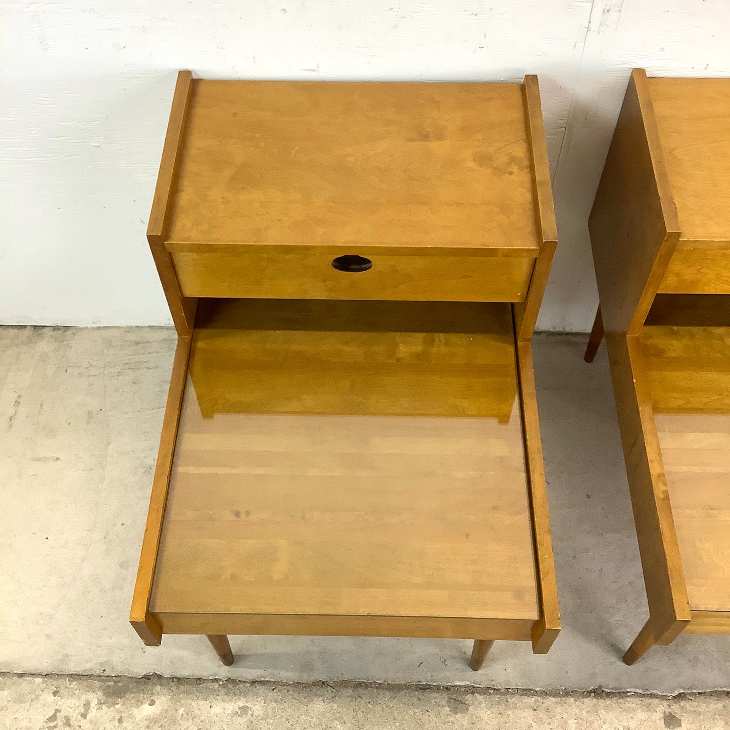 Mid-Century Two Tier Nightstands attr. Edmond Spence