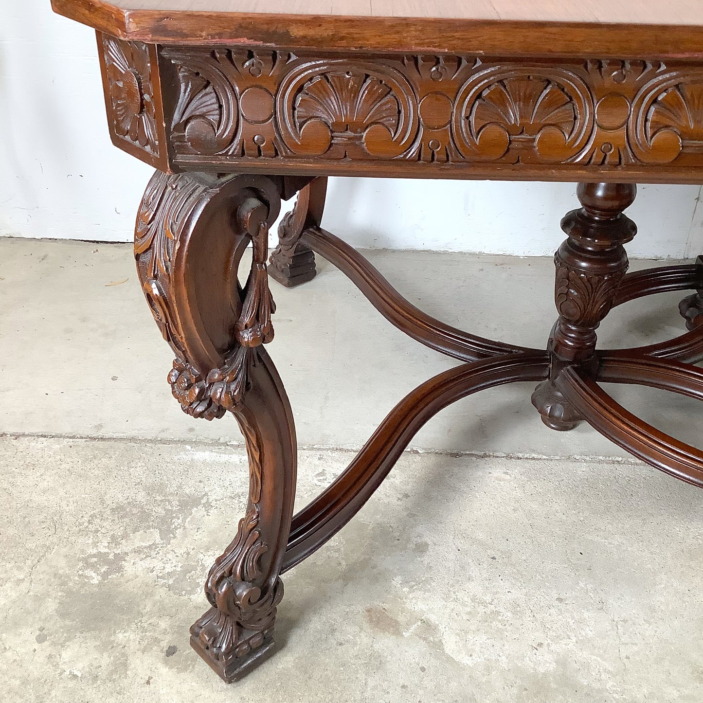 72” Carved Renaissance Revival Dining Table