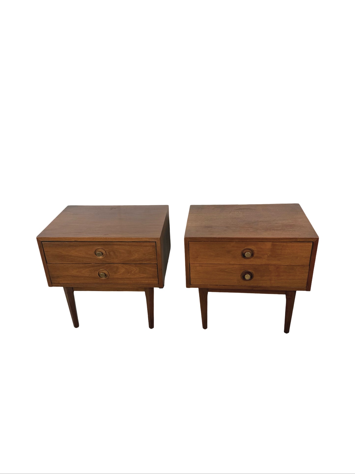 American of Martinsville Mid-Century Two-Drawer Nightstands – Pair
