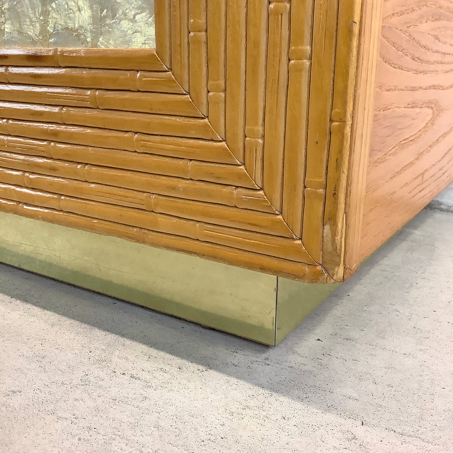 Vintage Modern Bamboo Dresser With Six Drawers