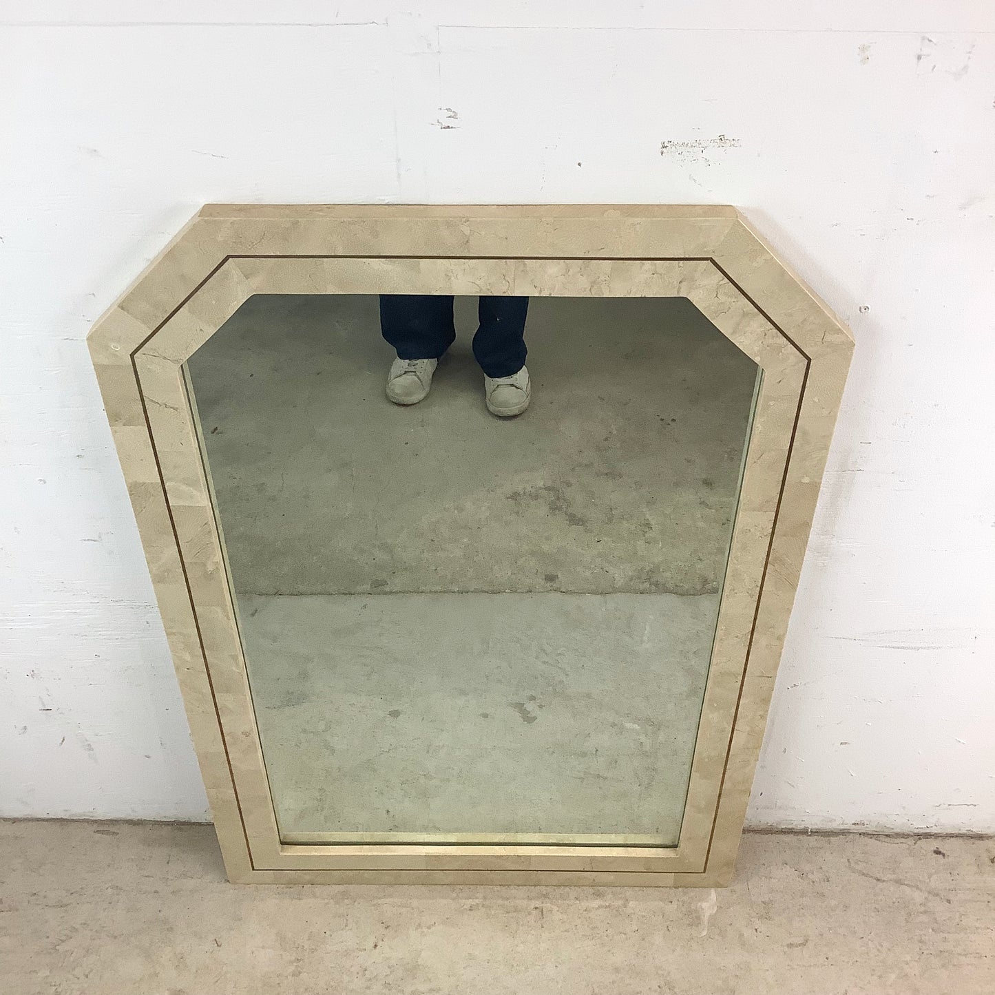 Vintage Tessellated Stone Wall Mirror