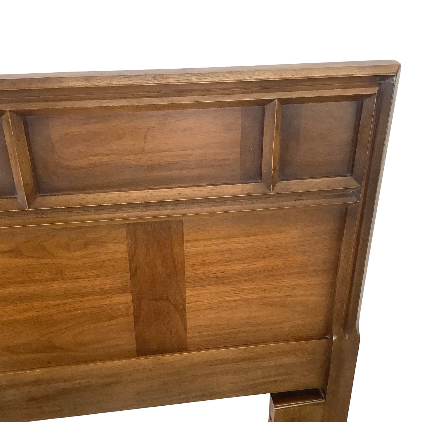 Mid-Century Modern Walnut Headboard | Vintage Full/Queen |GeometricDesign