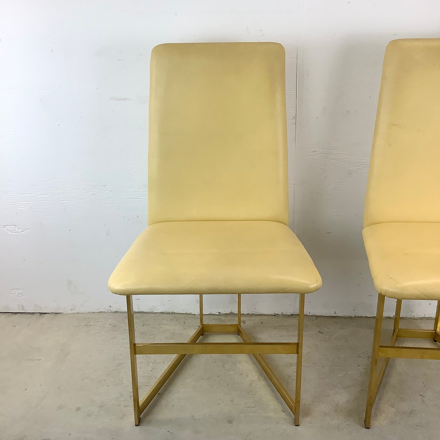 Pair Modern Highback Dining Chairs