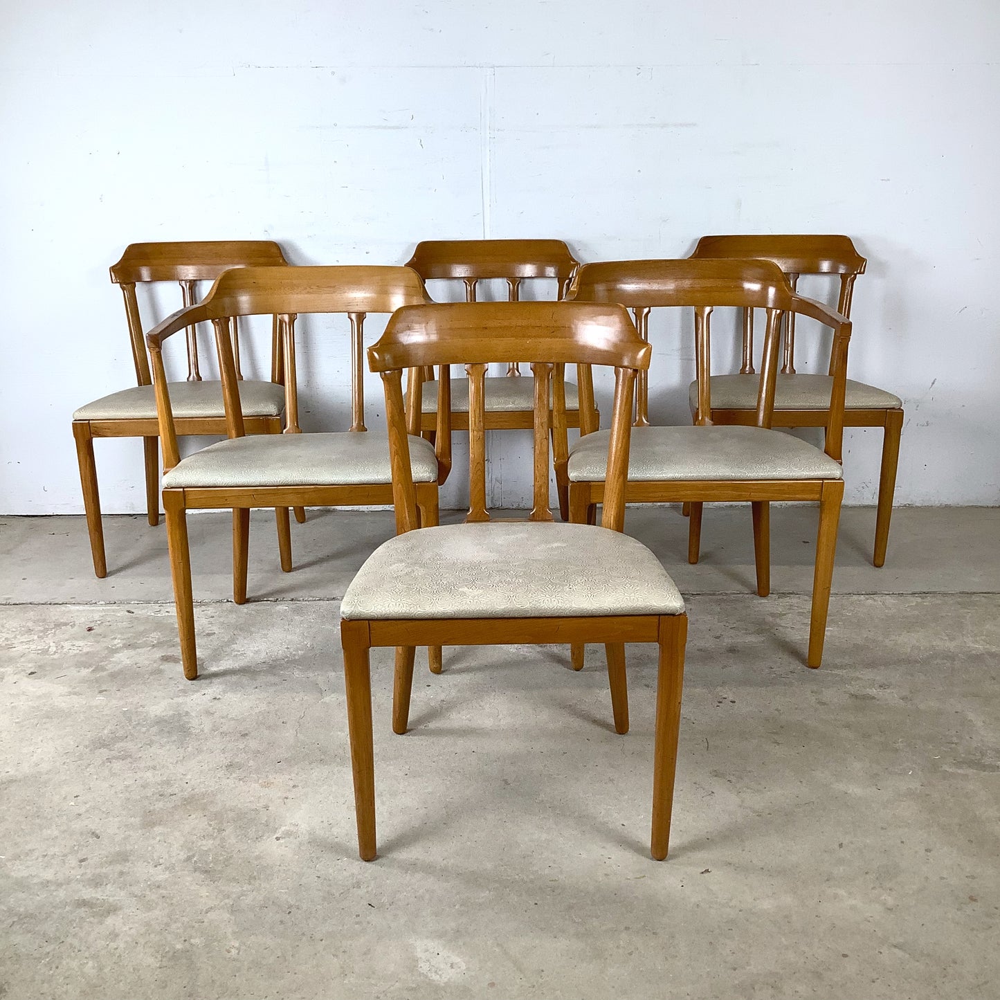 Tomlinson Mid-Century Modern Dining Chairs — Set of Six
