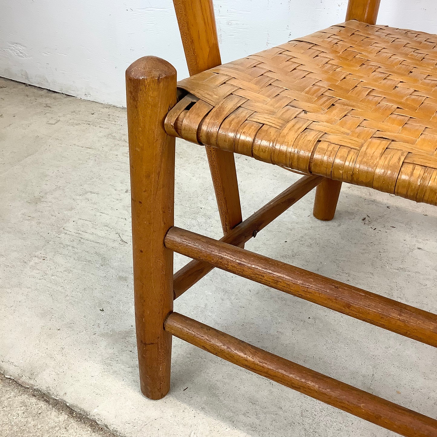 Rustic Vintage Rattan Back Armchair