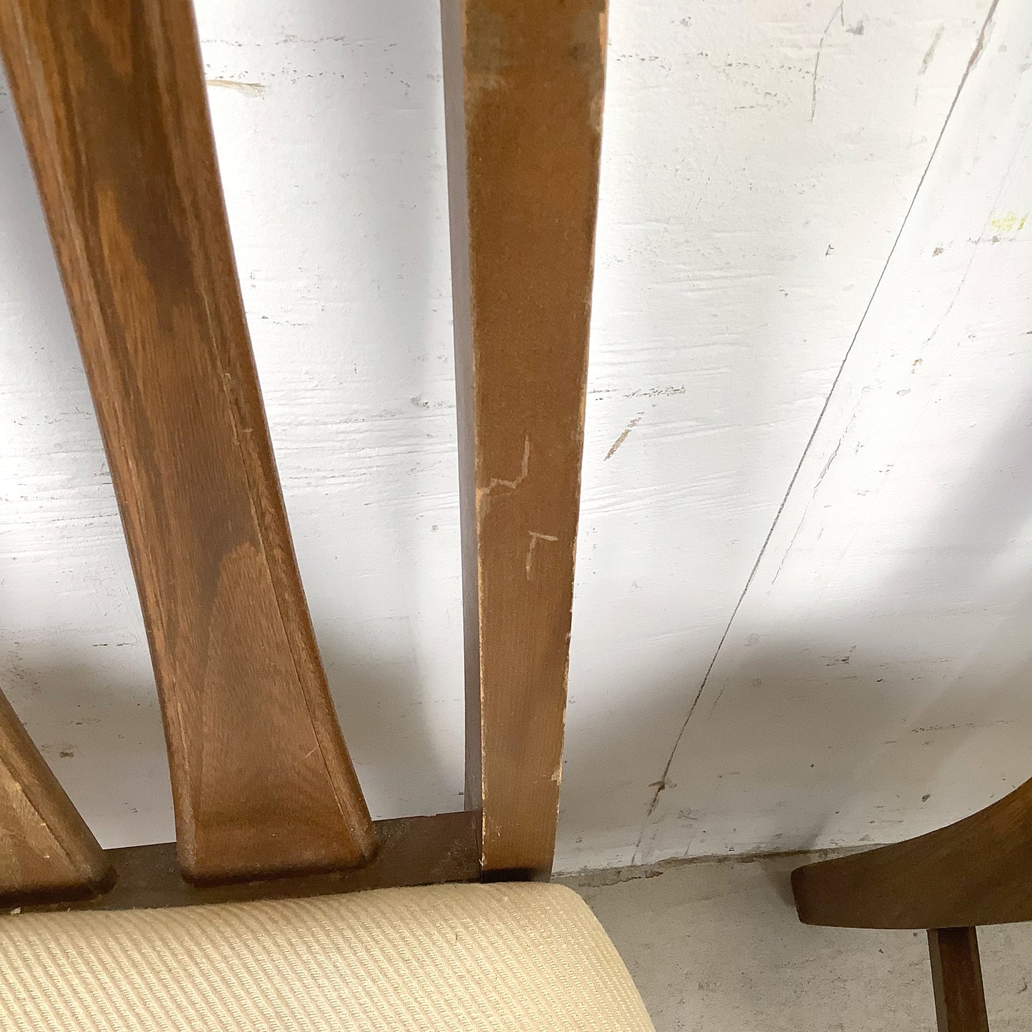 Set of Six Mid-Century Walnut Dining Chairs