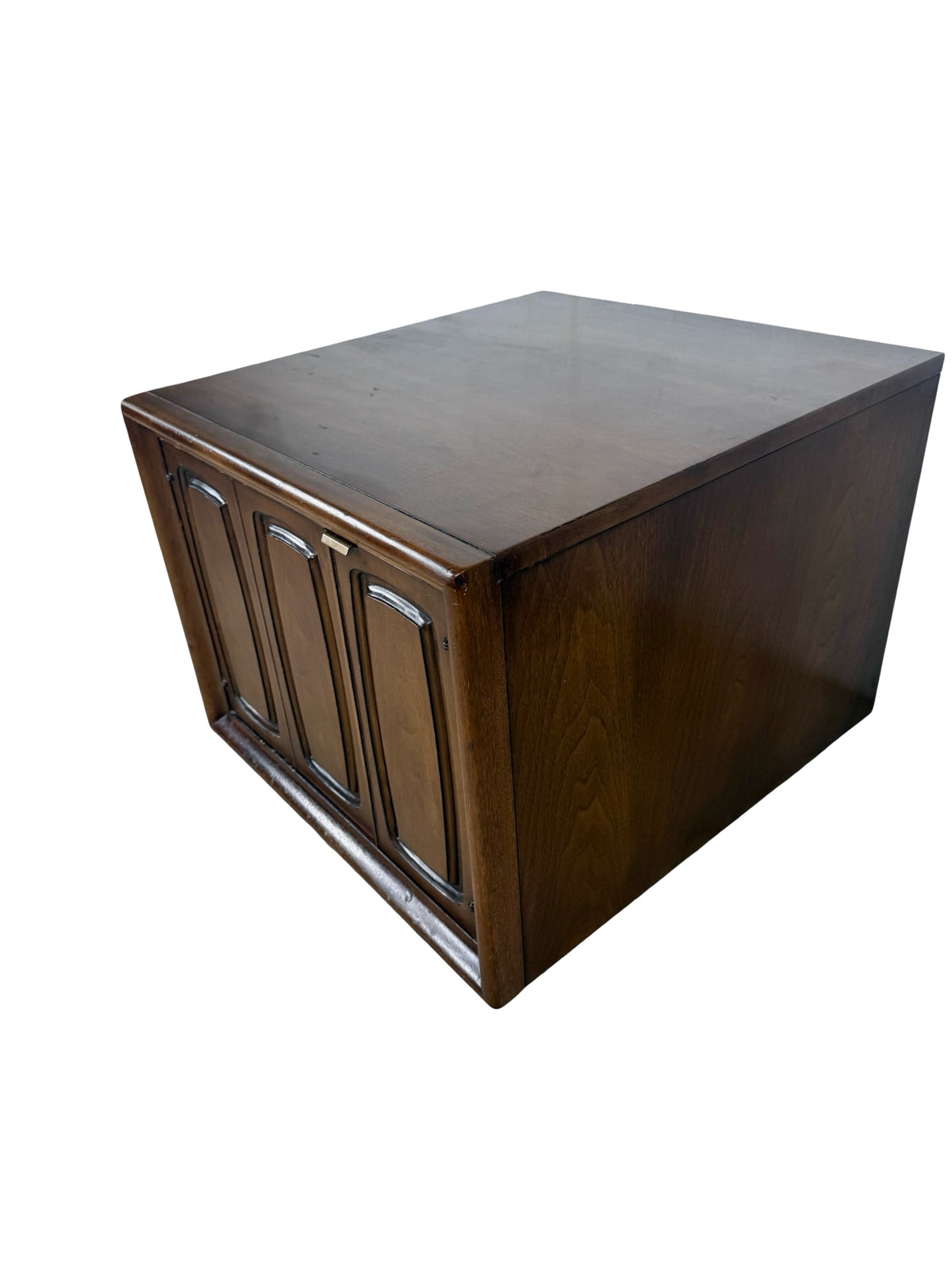 Vintage Broyhill Premier Emphasis Walnut Mid-Century Cabinet End Table / Nightstand