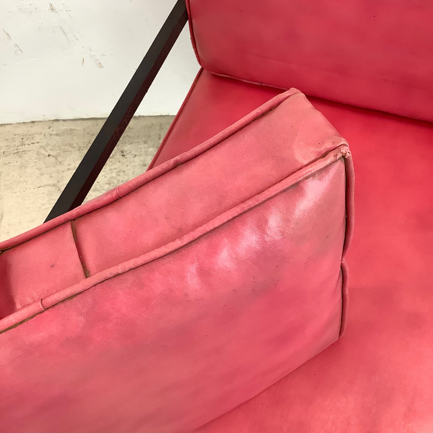 MCM Wrought Iron Patio Chair with Ottoman