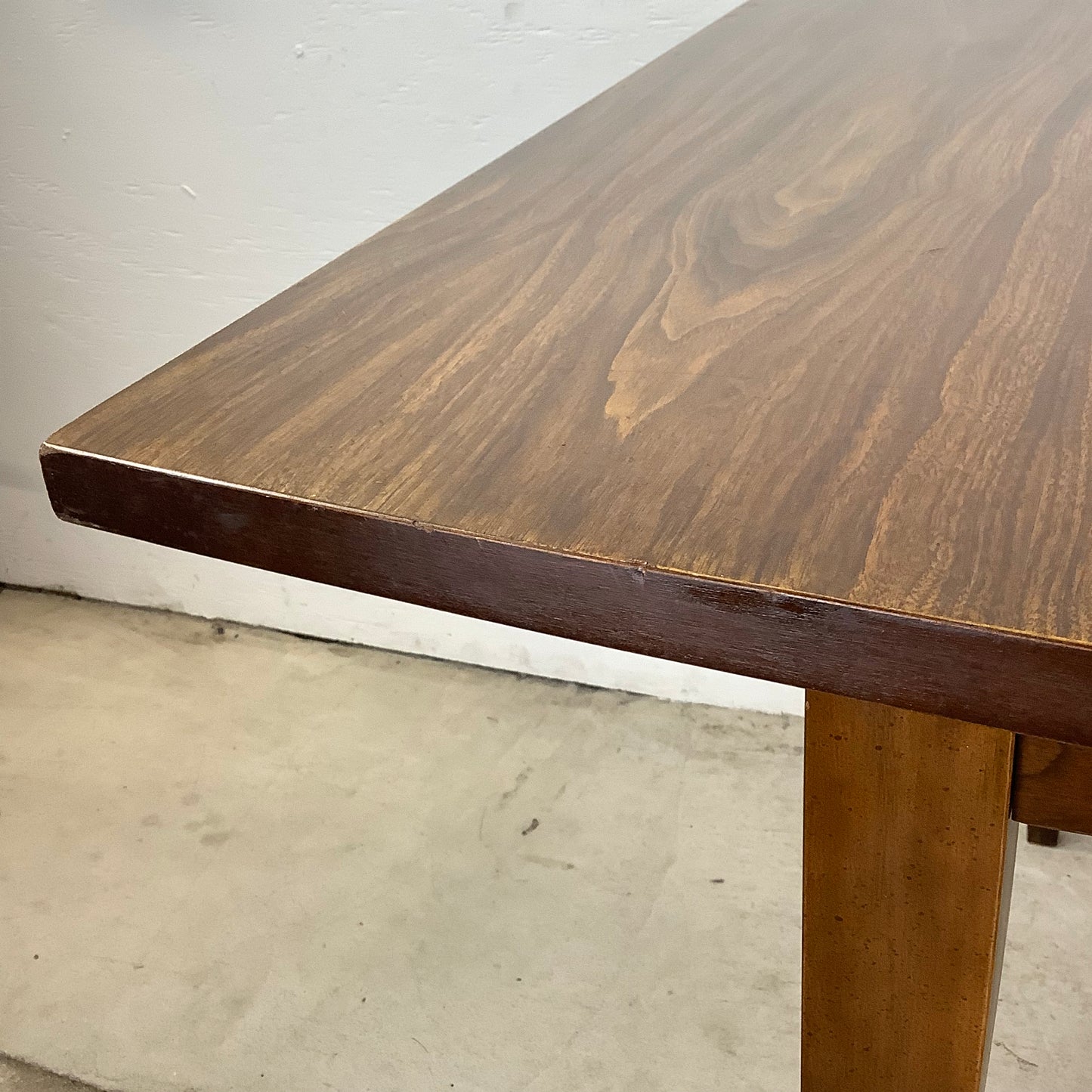 Mid-Century Walnut Finish Dining Table