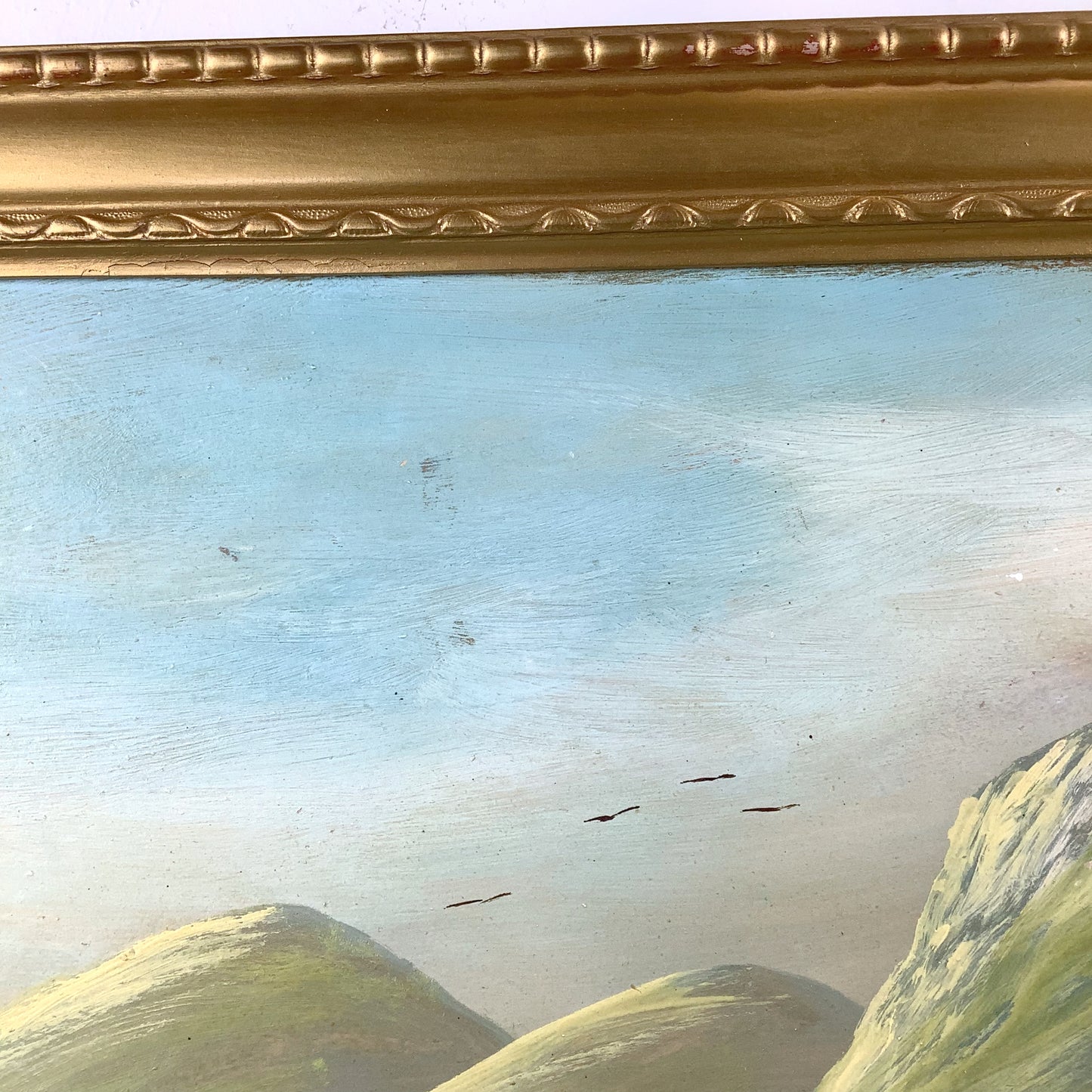 Antique Scottish Highland Loch Oil Painting | Signed J. Kellog | Original Gilt Frame