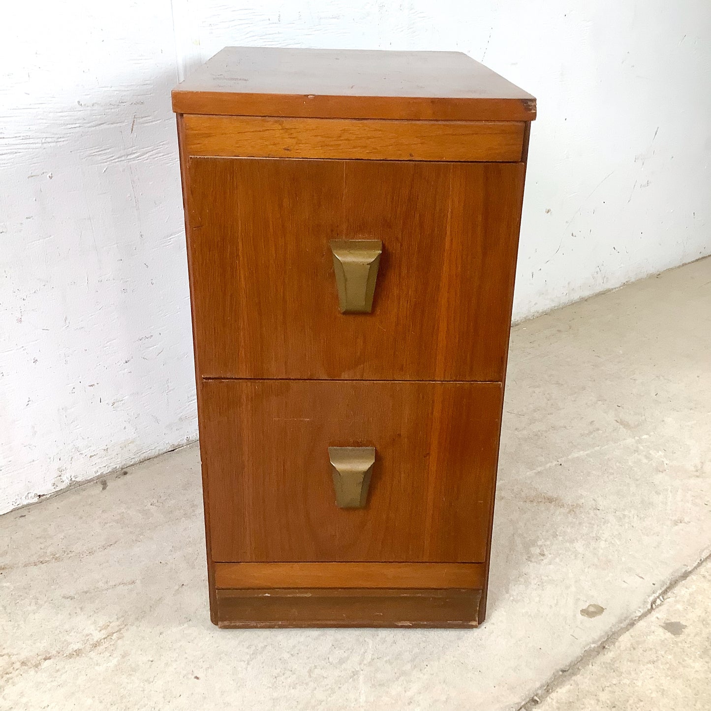 American Modern Two-Drawer Bedside Nightstand