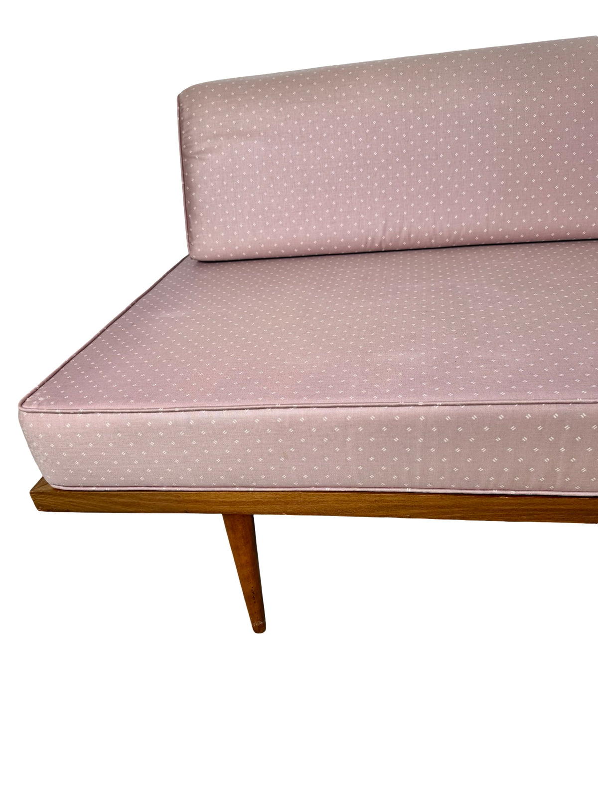 Vintage Mid-Century Modern Pink Platform Sofa & Daybed