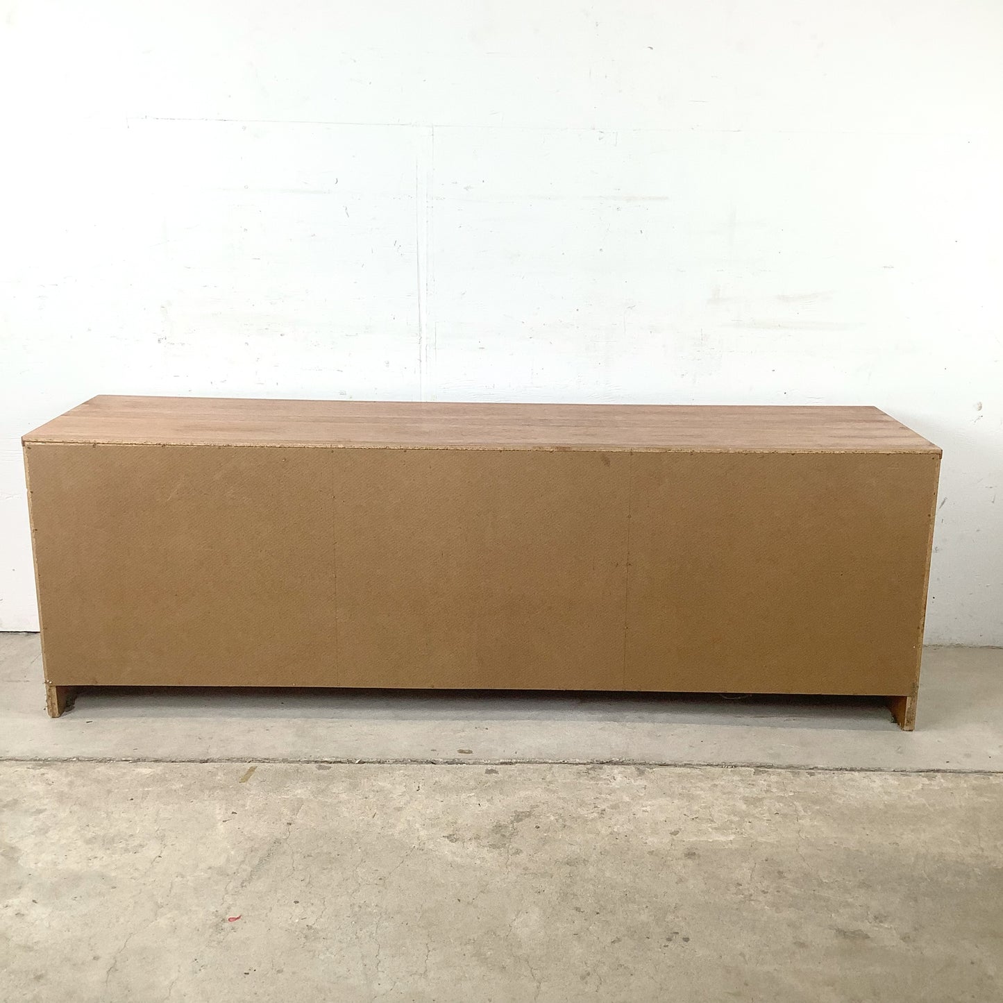 Vintage Scandinavian Modern Teak Credenza & Media Cabinet with Sliding Doors