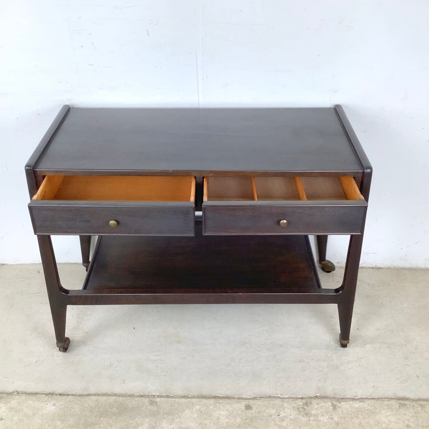 Mid-Century Mt. Airy Facade Rolling Bar Cart