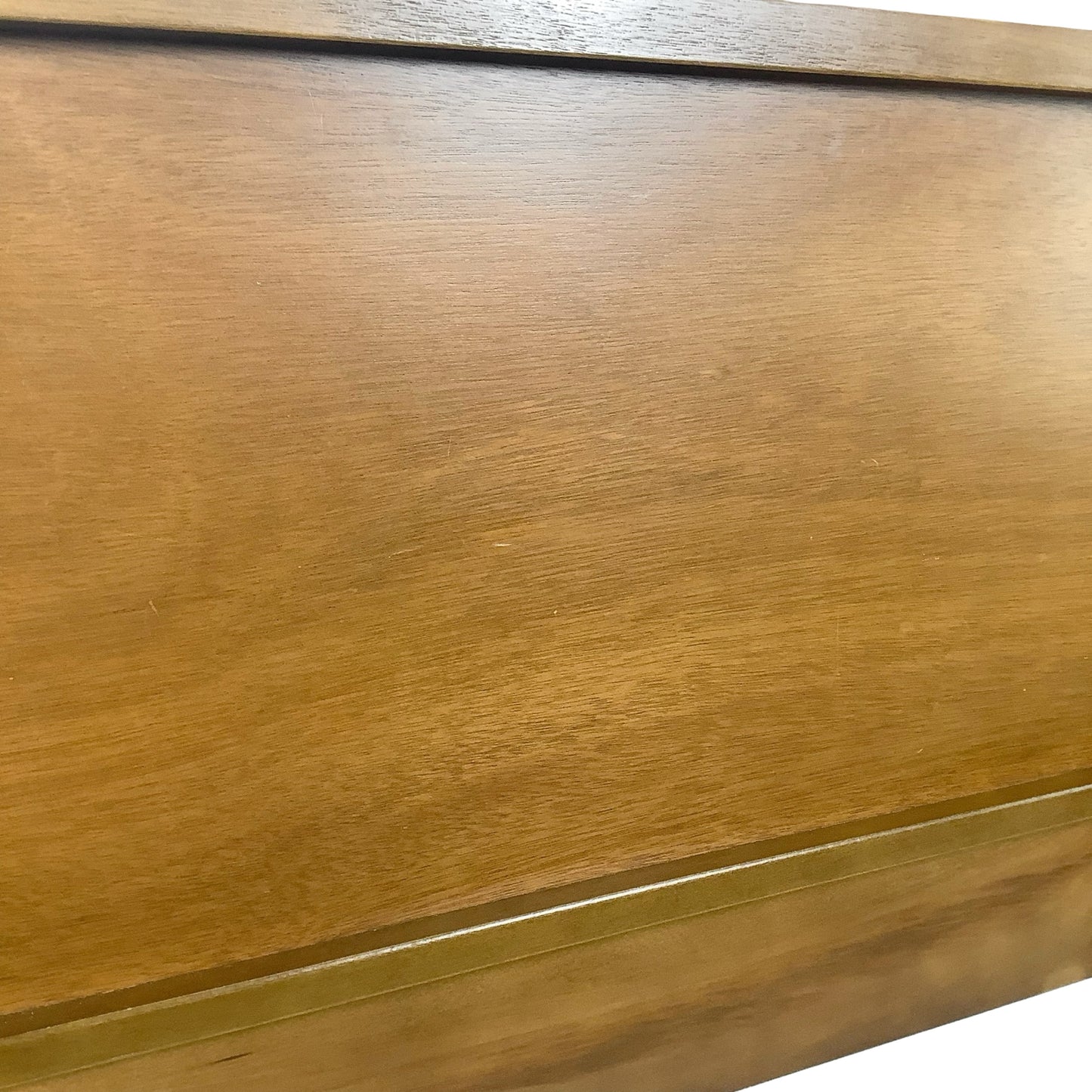 Mid-Century Modern Walnut Headboard | Vintage Full Size | Open Frame Design