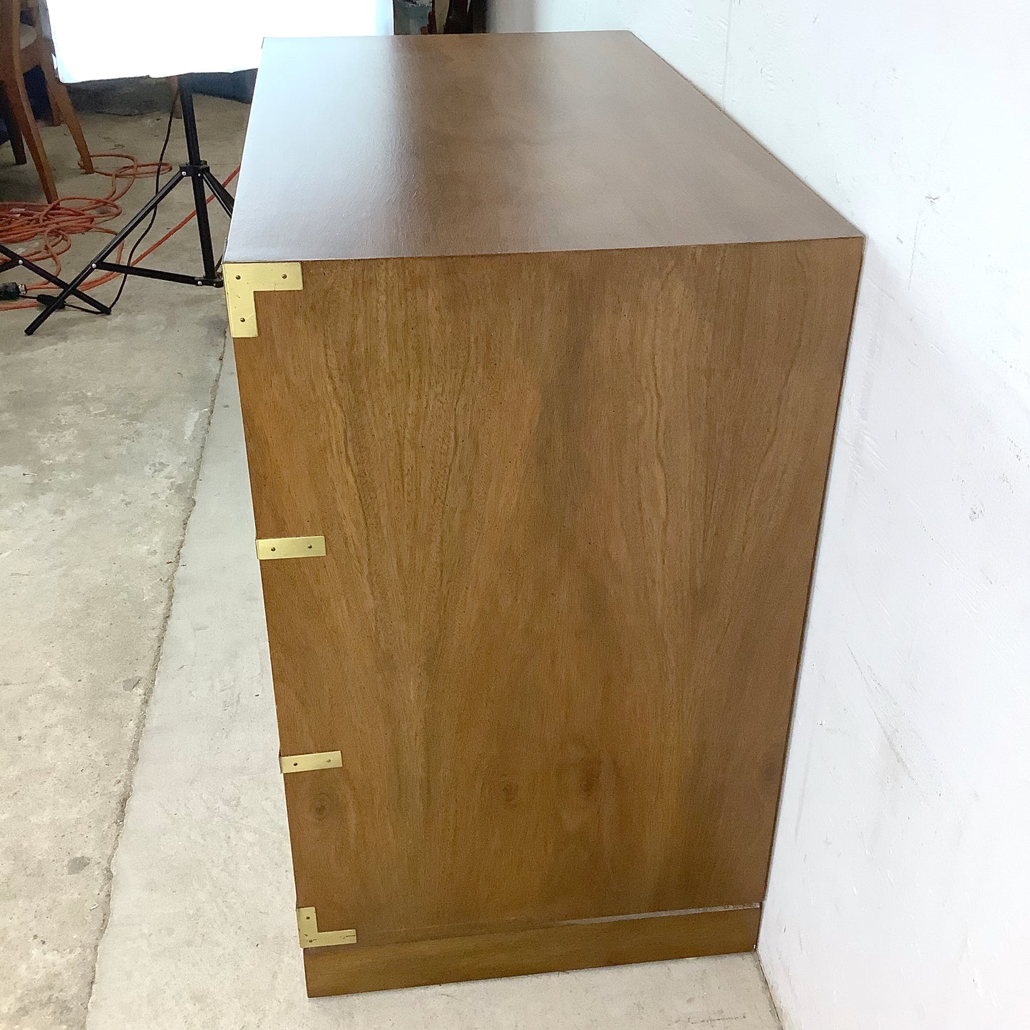 Vintage Three Drawer Campaign Dresser