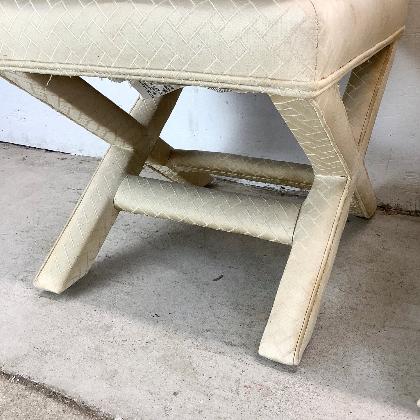 Pair Vintage X-Base Regency Benches