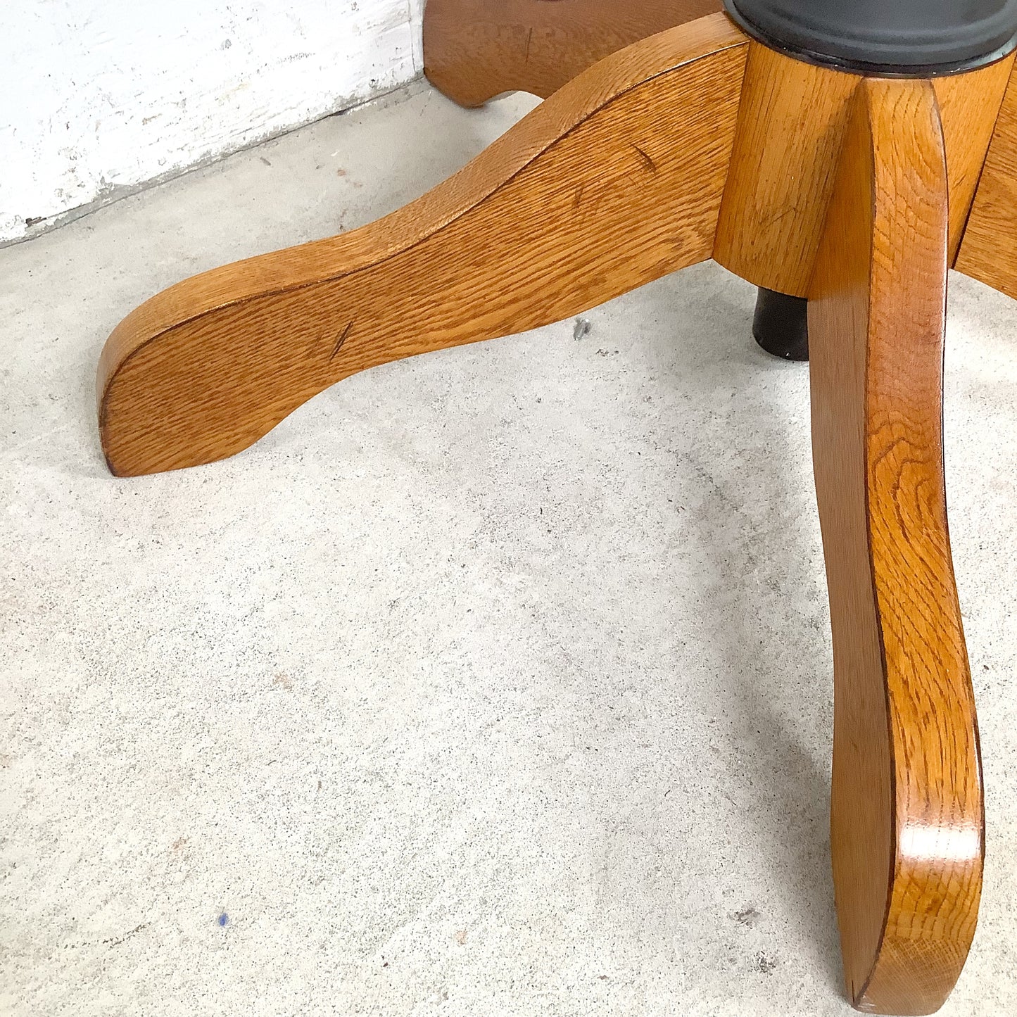 Vintage Scandinavian Modern Teak Swivel Desk Chair