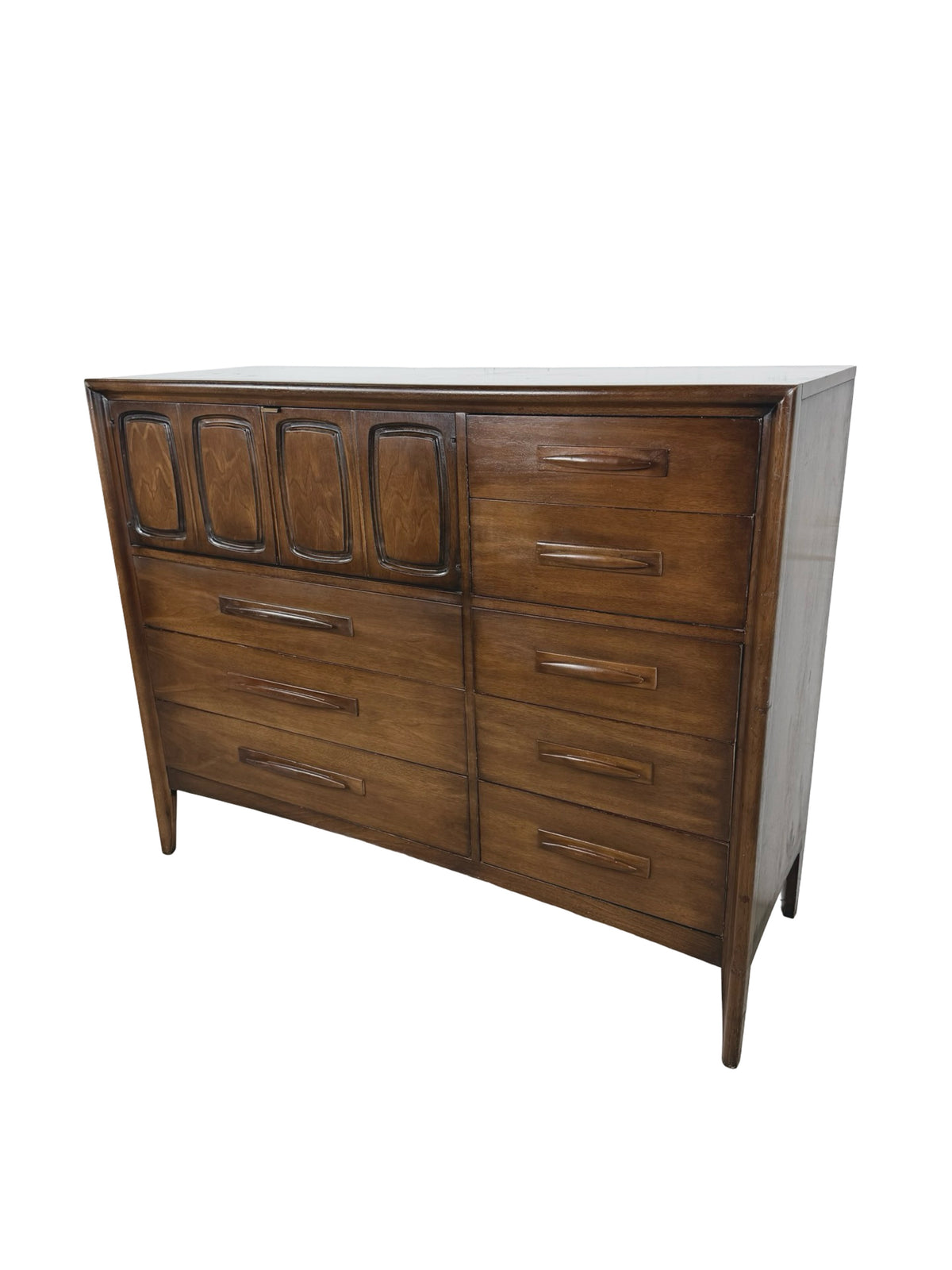 Broyhill Emphasis Mid-Century Modern Gentleman’s Chest — Eight-Drawer Dresser