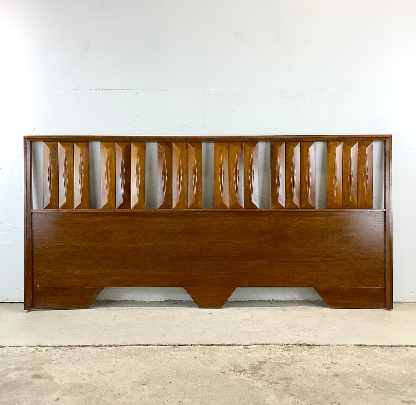 Mid-Century Walnut Headboard by Albert Parvin for James Cameron - King