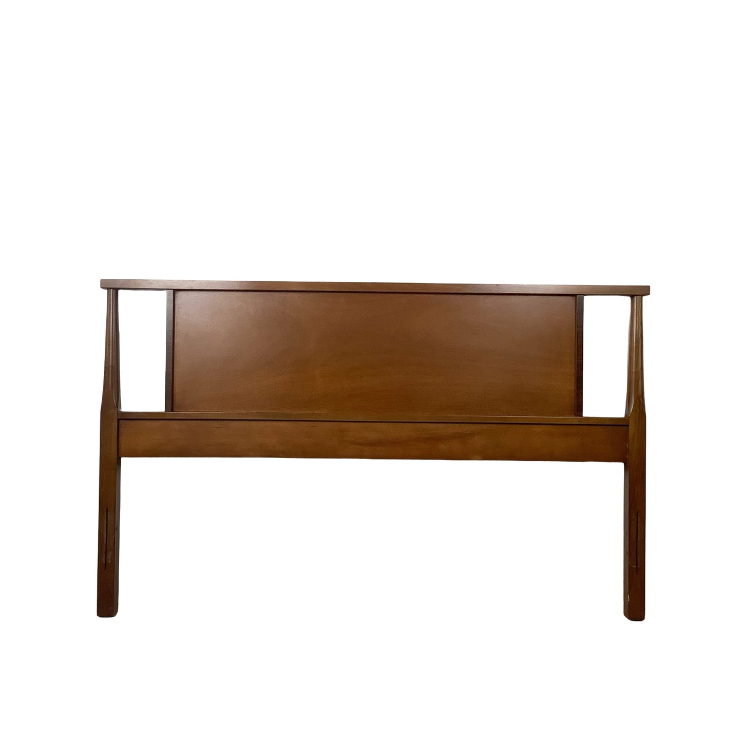Mid-Century Modern Walnut Headboard | Vintage Full Size | Open Frame Design