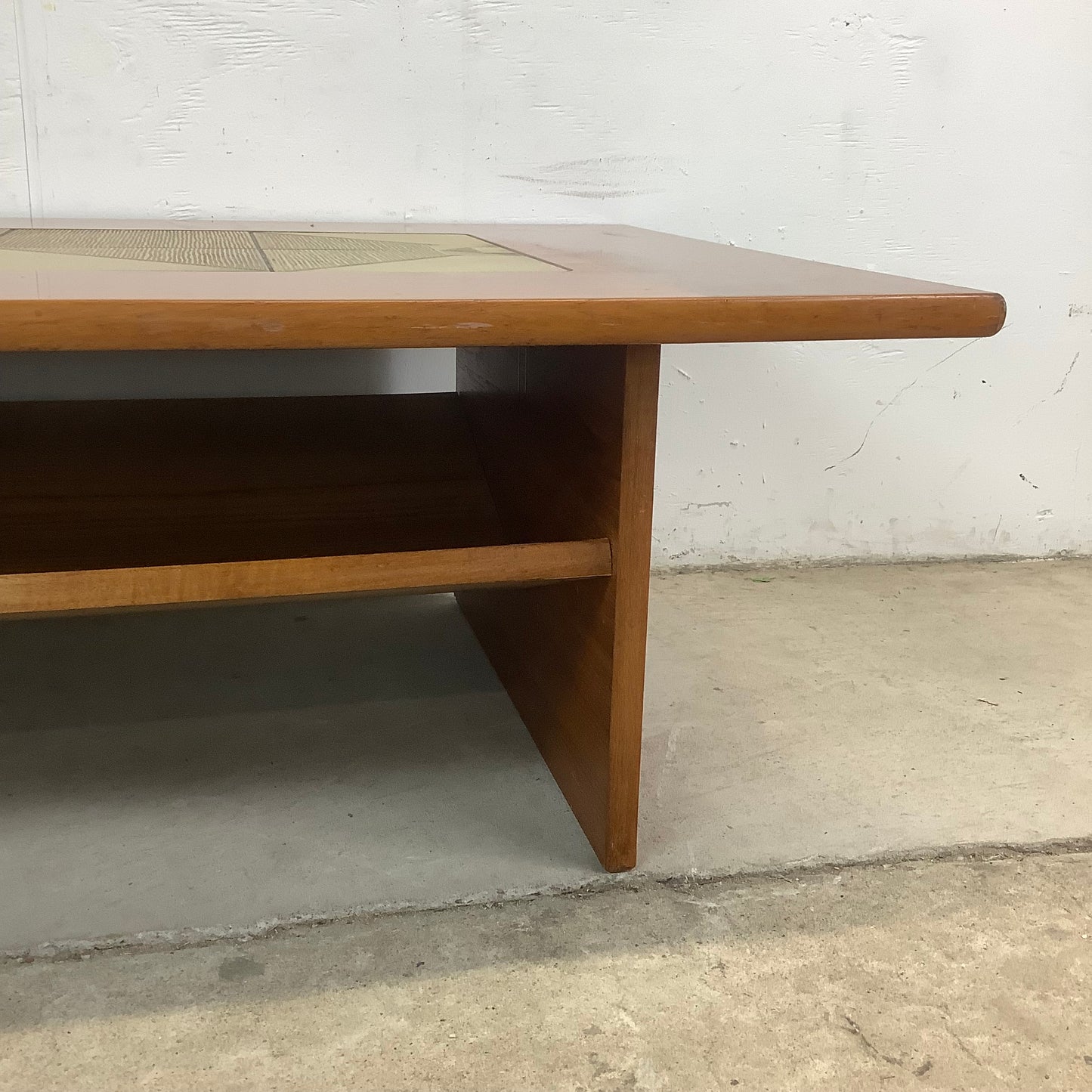 Danish Modern Teak & Tile Coffee Table