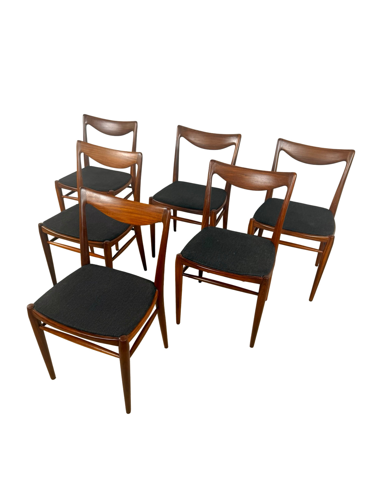 Vintage Norwegian Bambi Teak Dining Chairs by Rastad & Relling for Gustav Bahus – Set of 6