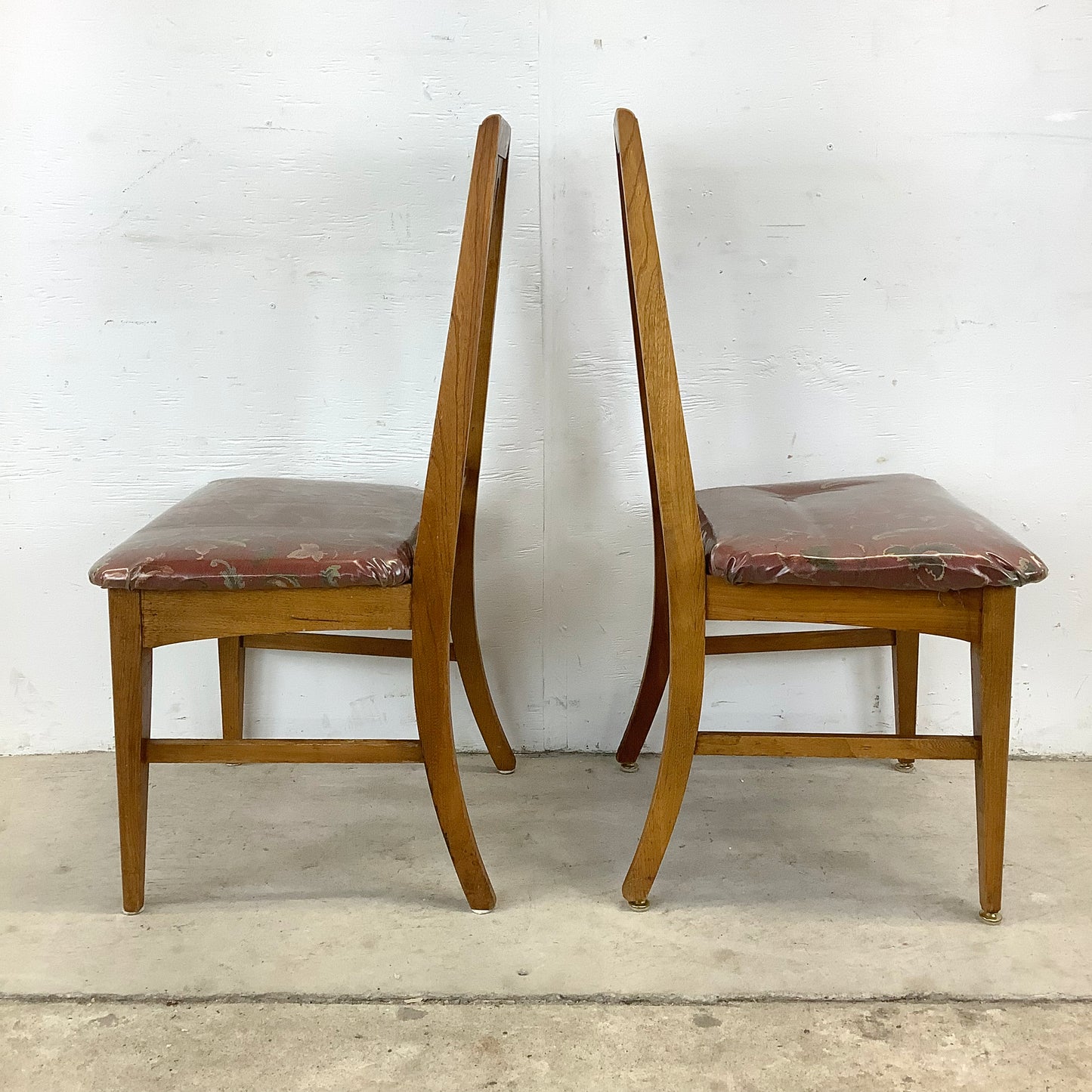 Young Manufacturing attributed Walnut Dining Chairs — A Set of Six