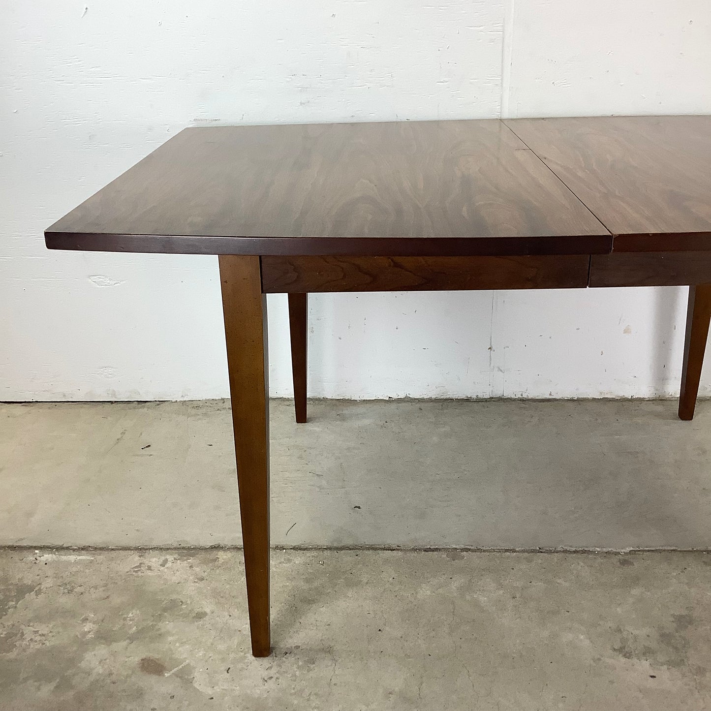Mid-Century Walnut Finish Dining Table