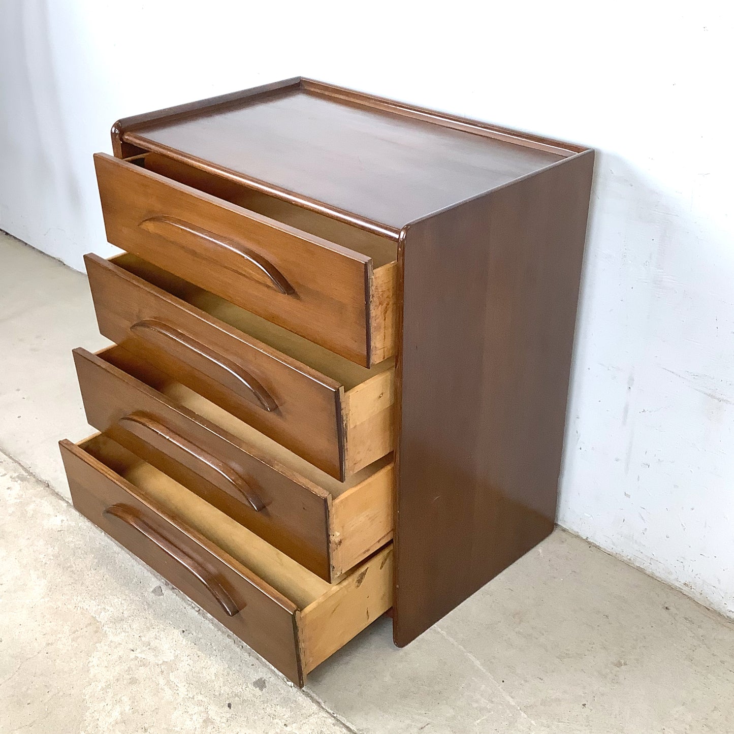 Vintage Templeton Furniture Co. Four-Drawer Walnut Chest