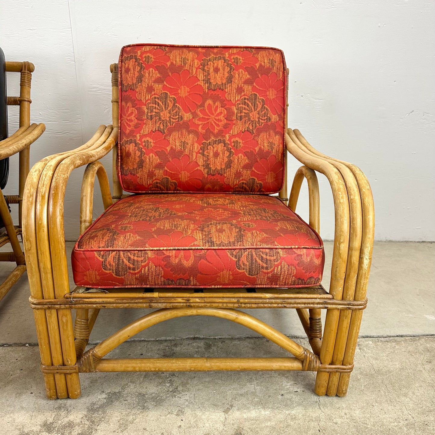 Vintage Bamboo Lounge Chairs- a Pair