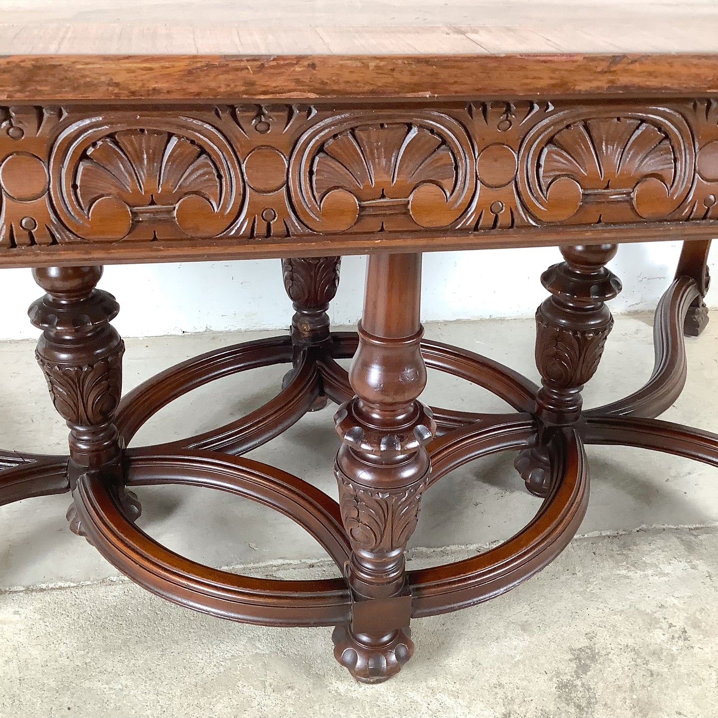 72” Carved Renaissance Revival Dining Table