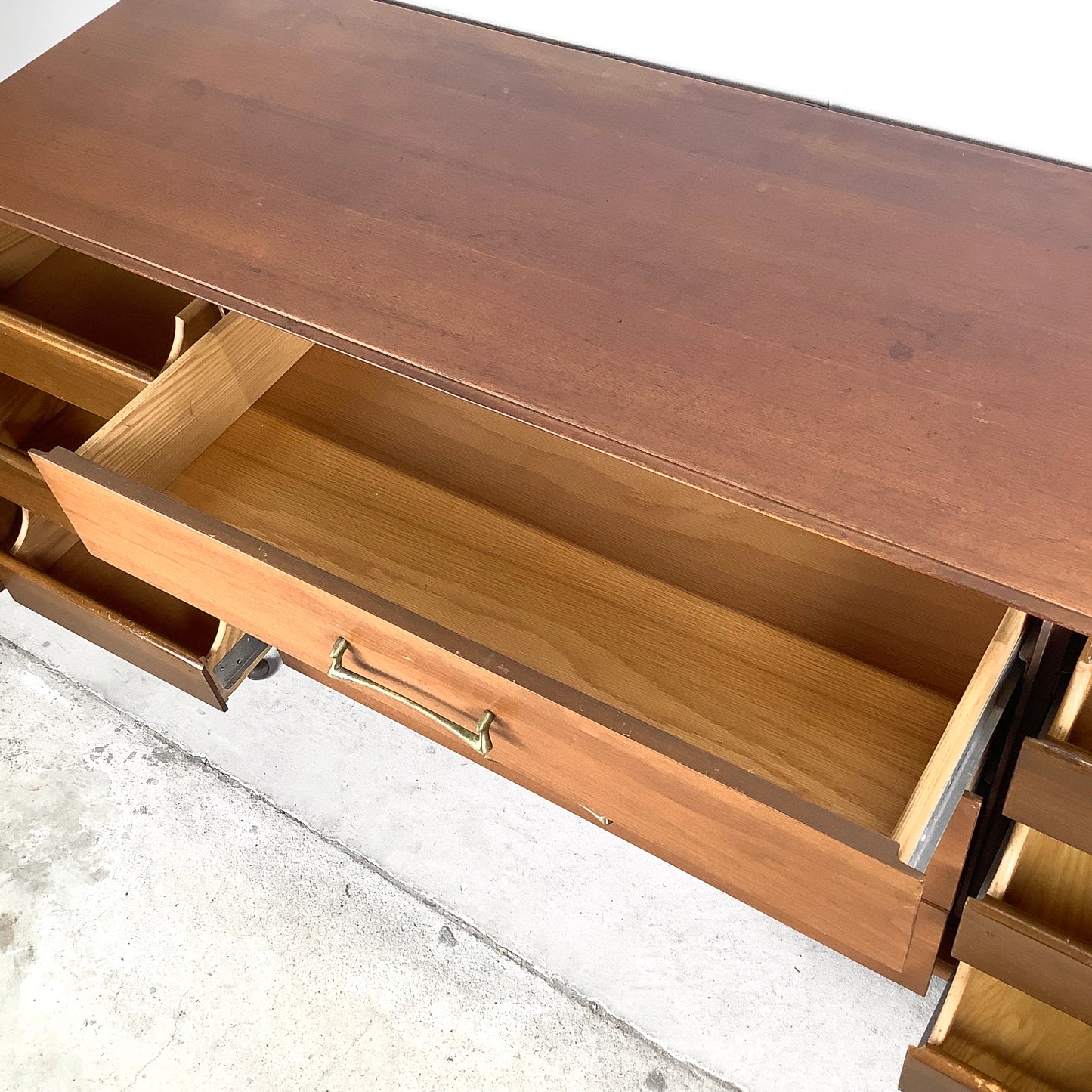 Mid-Century Modern Dresser with Hidden Drawer Storage