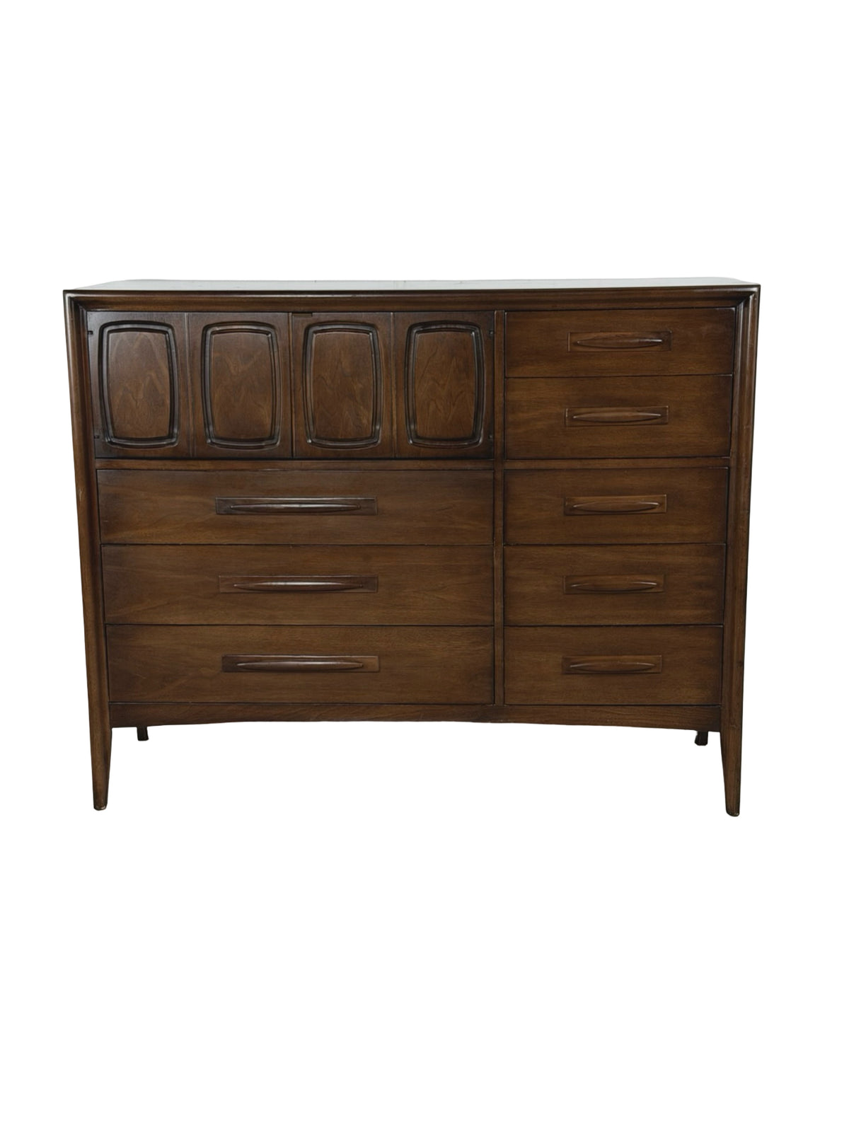 Broyhill Emphasis Mid-Century Modern Gentleman’s Chest — Eight-Drawer Dresser