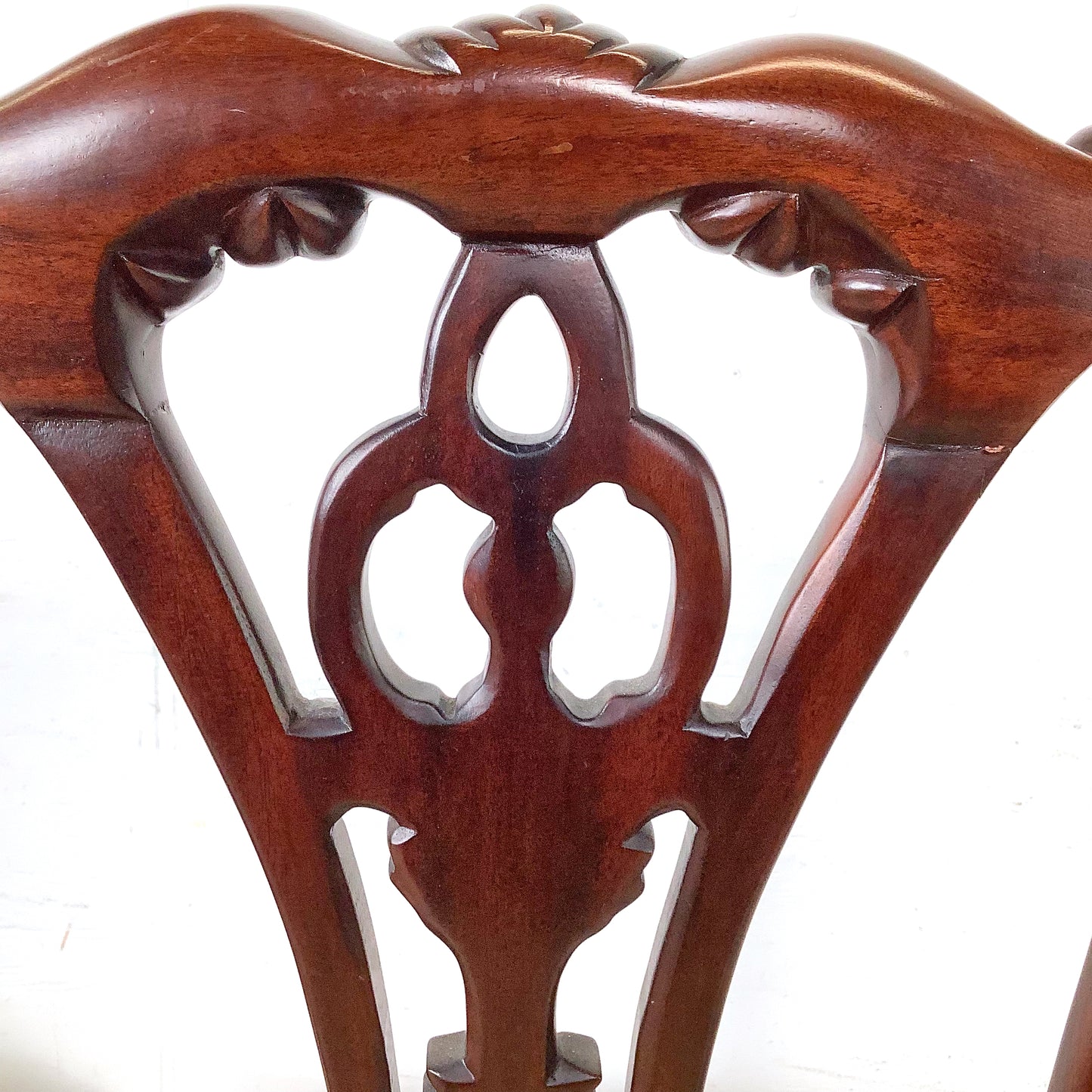 Set of Six Chippendale Style Mahogany Dining Chairs | Carved Splat Backs | Ball-and-Claw Feet