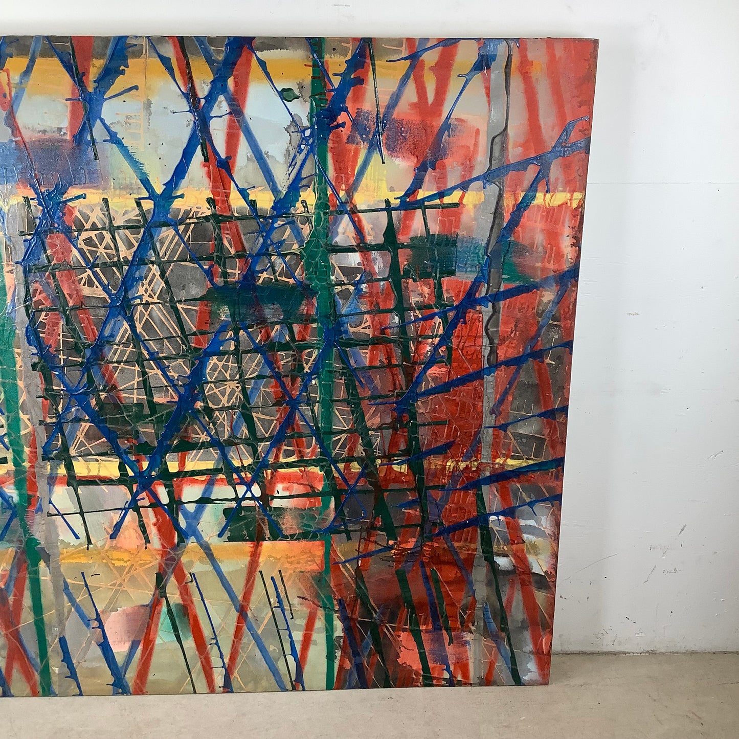 Large Contemporary Abstract Painting 70x59 – Architectural