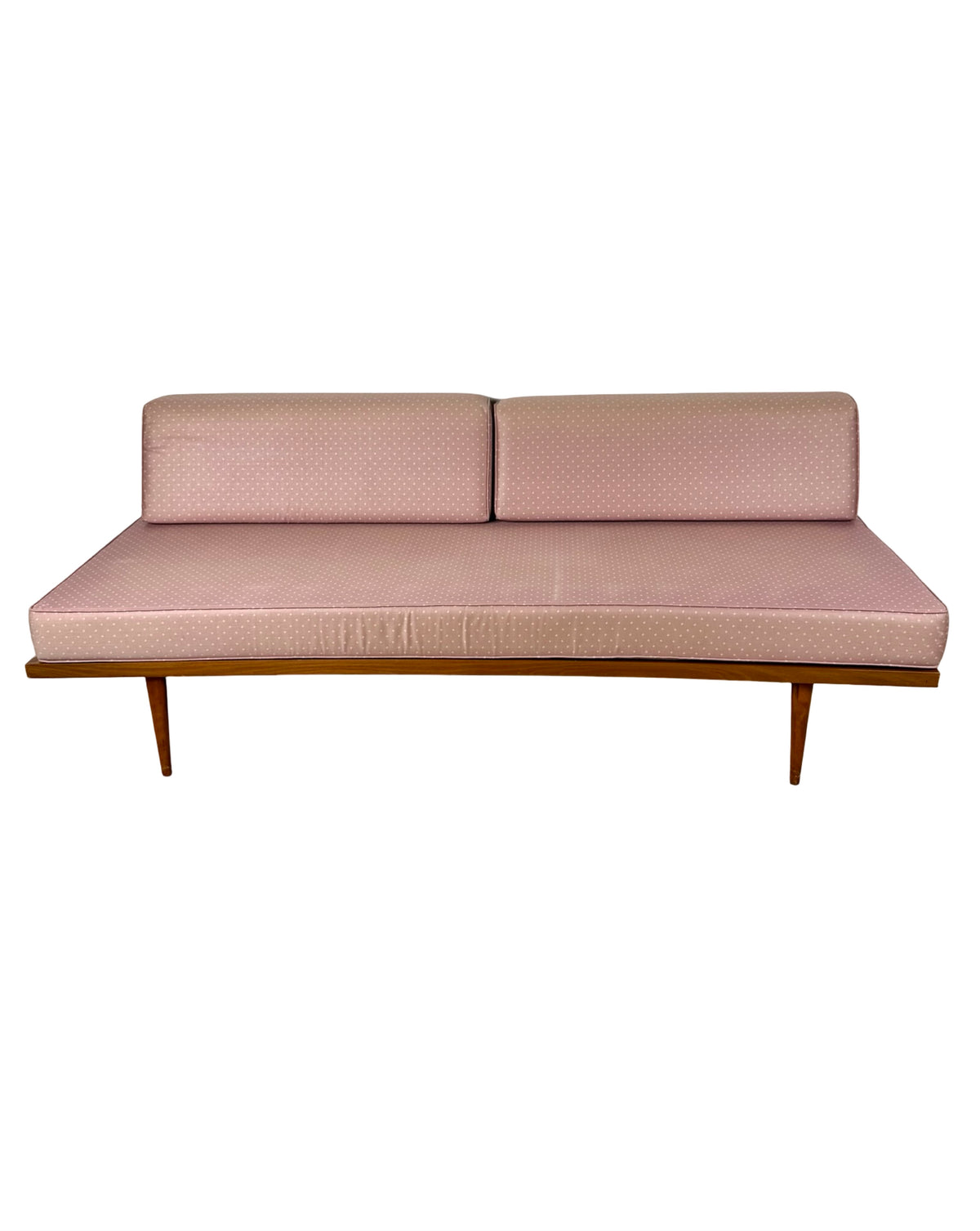 Vintage Mid-Century Modern Pink Platform Sofa & Daybed