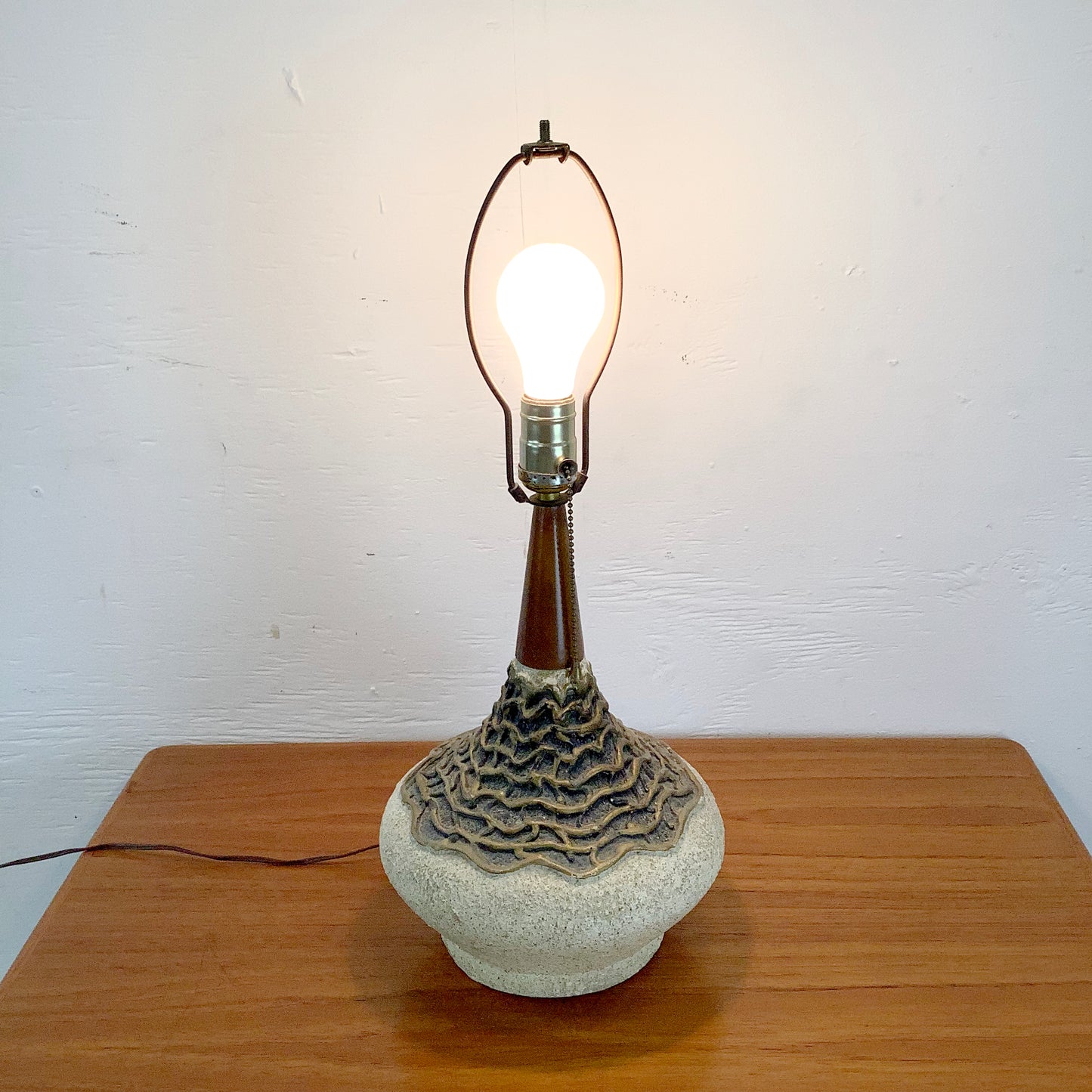 Danish Modern Studio Pottery Lamp – Sculptural Mid-Century Accent