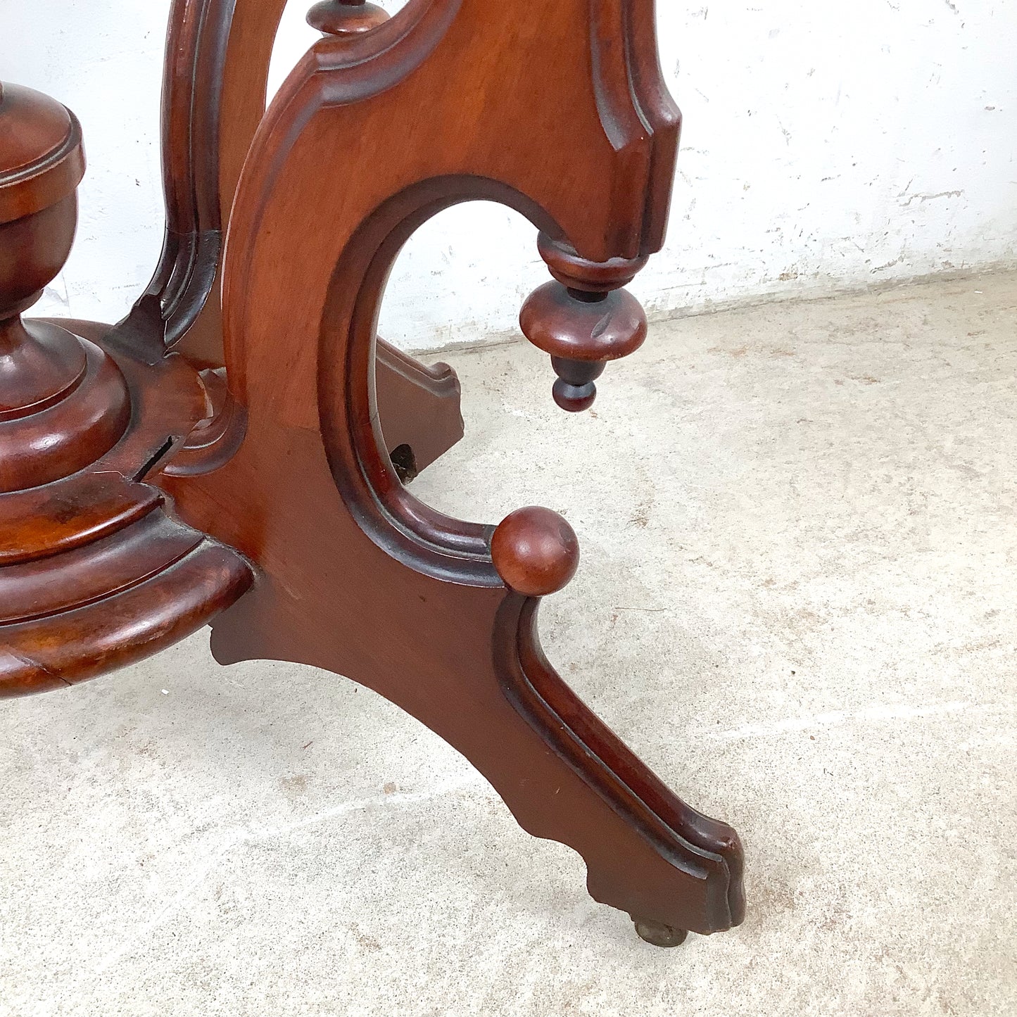 Victorian Revival Marble Top Center Table