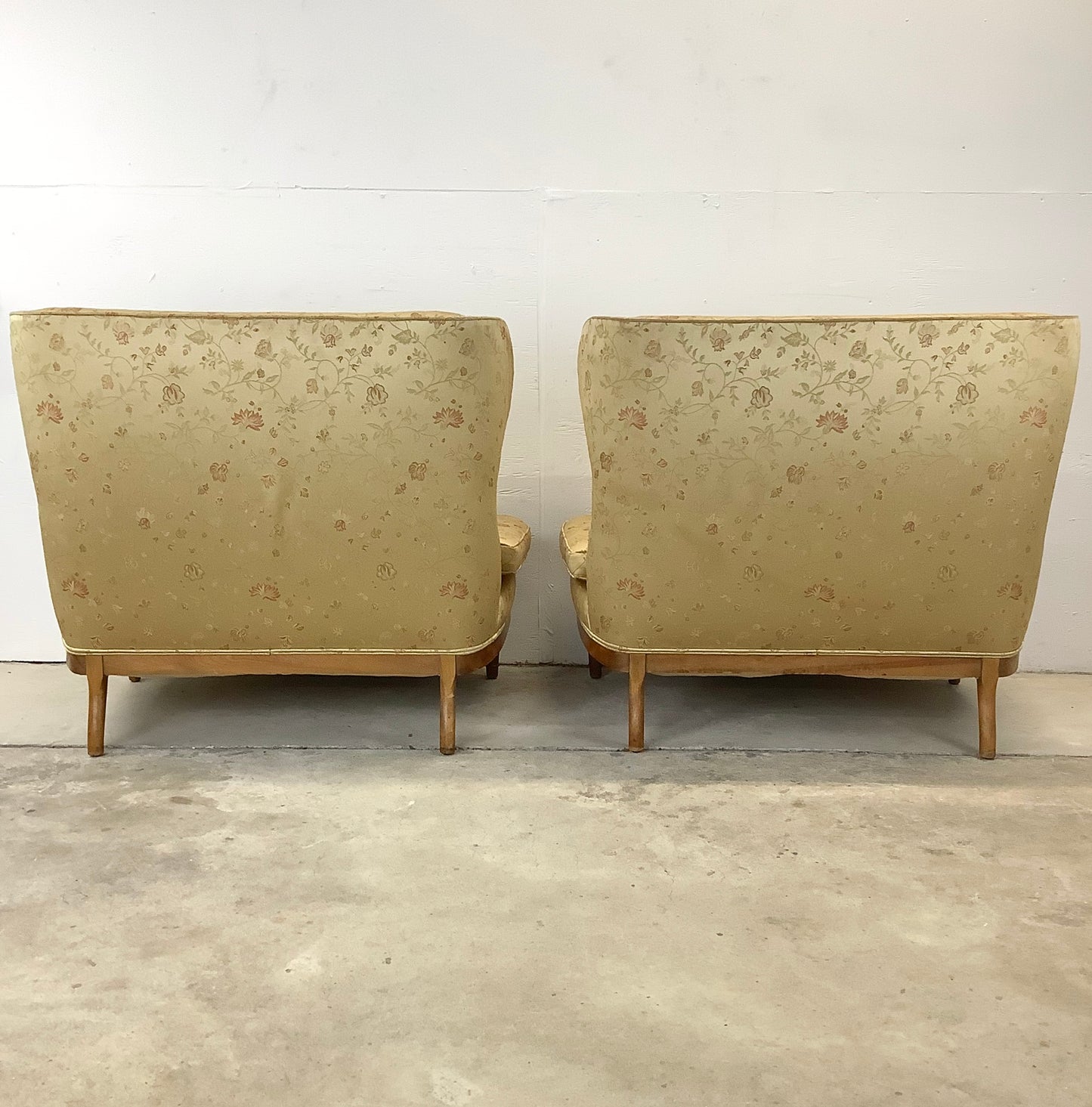 Mid-Century Wingback Loveseats after Paolo Buffa- a Pair